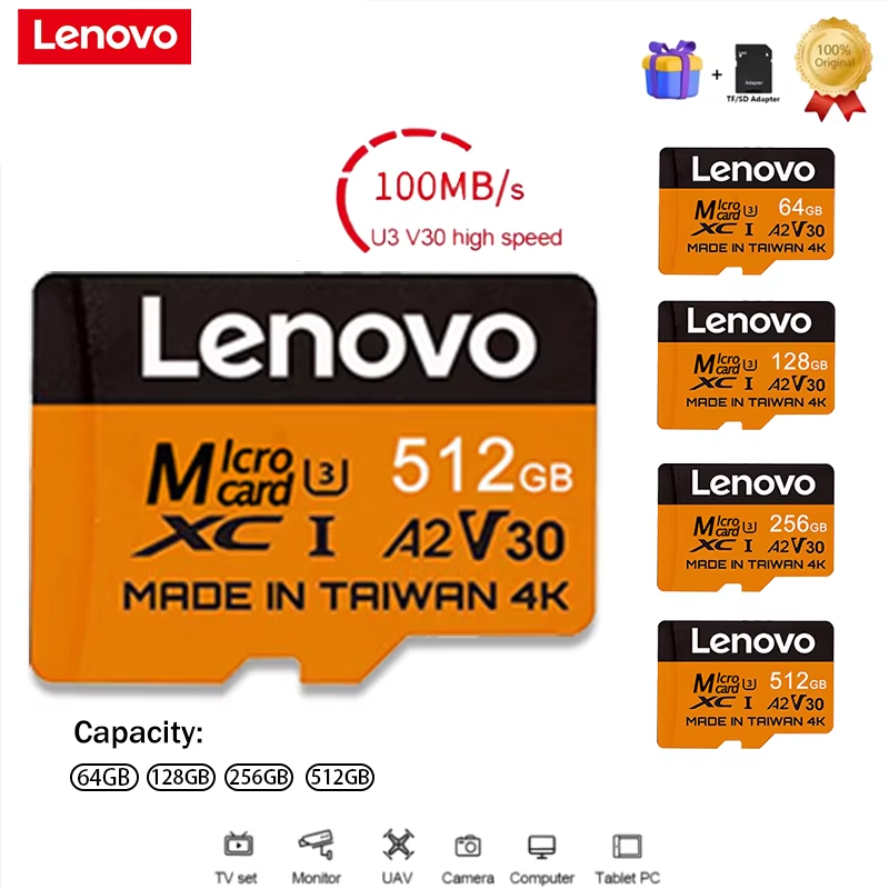 Laptop Gaming Console - Lenovo Secure 512GB SD Cards Micro