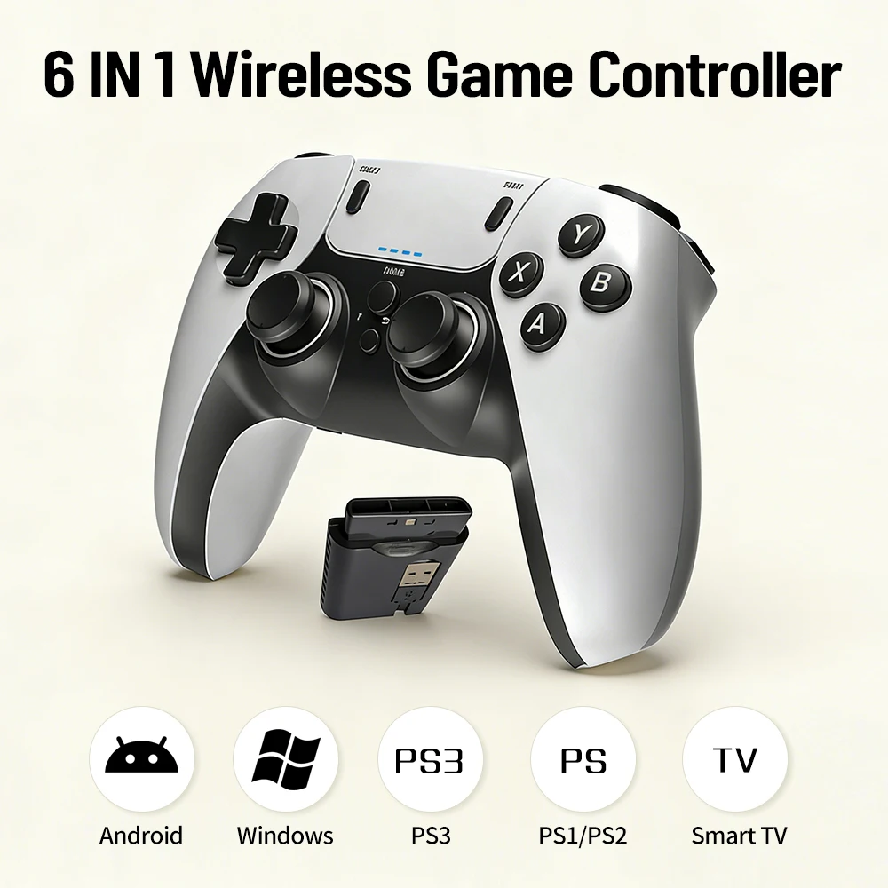Gaming Console For Android Tv - 6-in-1 Dual Vibration Gamepad for 2.4G