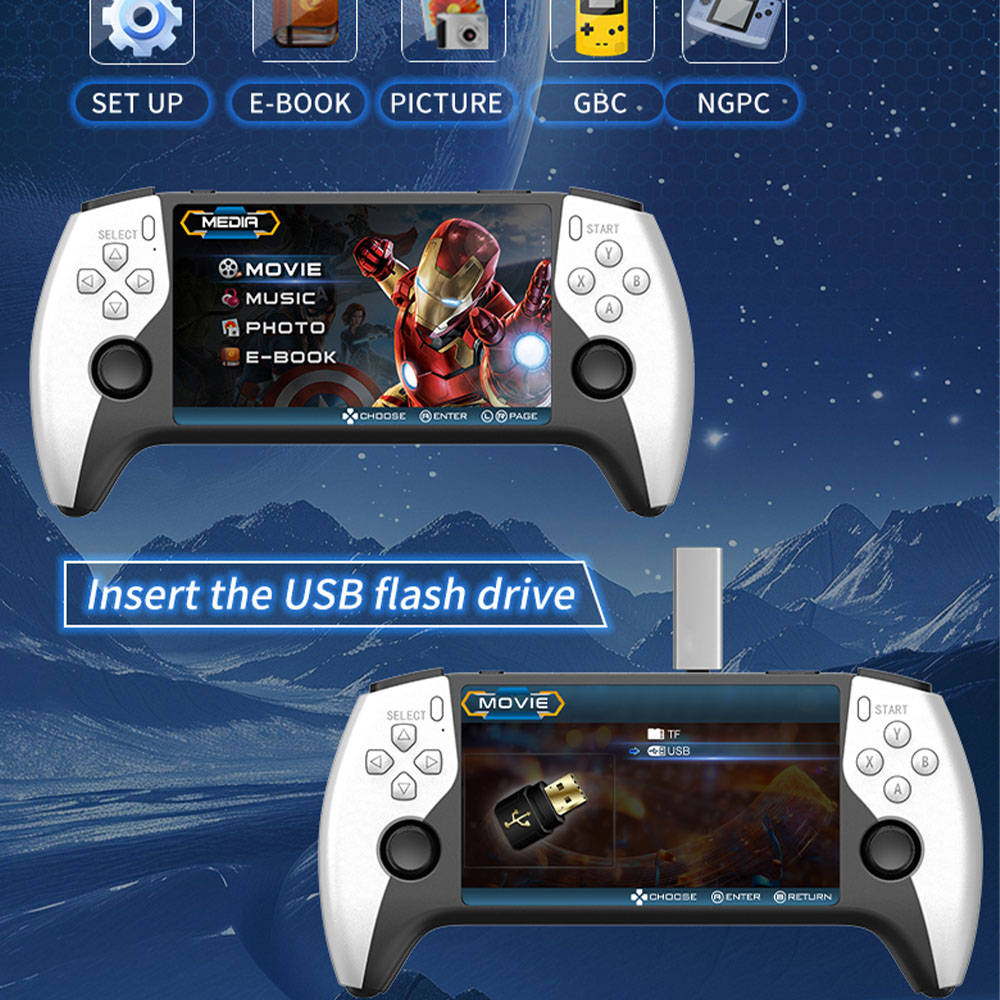 2026 New SF3500 5 Inch Handhel - Gaming Console In Chinese recension och pris