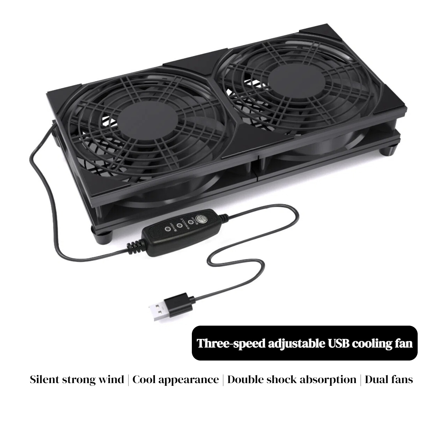 Dual USB Cooling Fan with 3-Sp - Gaming Console With Controller recension och pris
