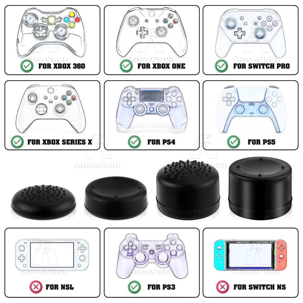 8PCS Thumb Grip Caps Controlle - Gaming Console Tv recension och pris