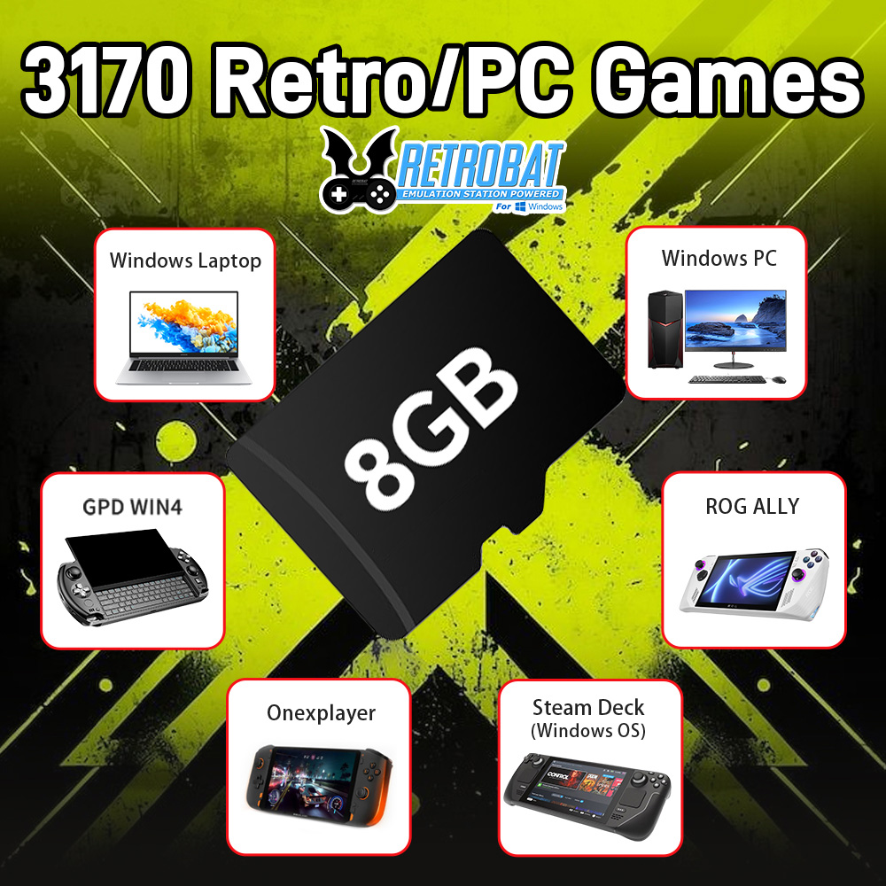 8GB Game TF Card with 3170 Ret - Laptop Gaming Console recension och pris